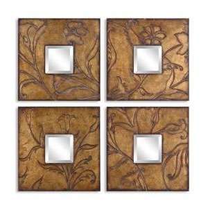  Uttermost Golden Daylilies Wall Decoration (Set of 4 