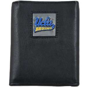  UCLA Bruins Black Tri Fold Leather Executive Wallet 
