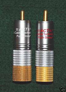ACT RCA Type Signal Plug Gloden pins Push Stress USA  