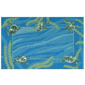   Turtles Swimming Indoor Rug, 22 Inch by 34 Inch