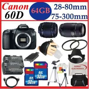  Canon EOS 60D 18 MP CMOS Digital SLR Camera with Tamron 28 