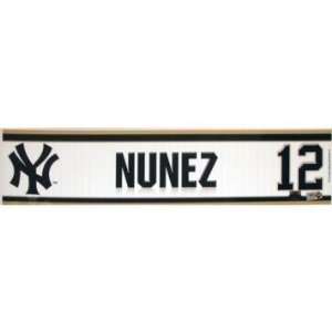 Eduardo Nunez #12 2010 Yankees Post Season Game Used Locker Room 
