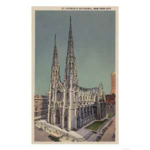  New York, NY   St. Patricks Cathedral Surroundings Giclee 