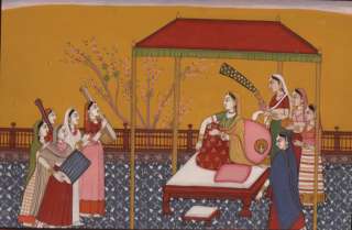 India Rajasthan Miniature Painting Art Rajput Ethnic  
