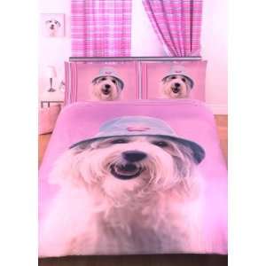  Cool Dog Duvet W/2 Pillowcases Full Sz