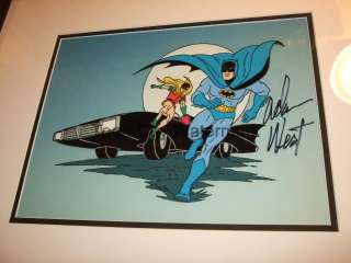   hand Painted cel AUTOGRAPHED Adam West NEW Frame Certificate oA  