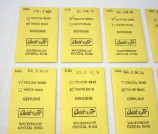 Lot Assorted Sizes Watchmaker Watch Parts Yellow White Waterproof 