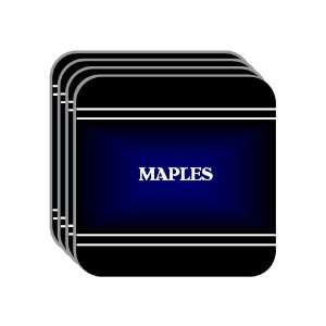 Personal Name Gift   MAPLES Set of 4 Mini Mousepad Coasters (black 