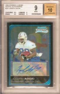 2006 Bowman Chrome #231 AUTO Joseph Addai BGS 9 10  