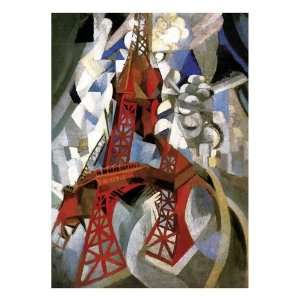  Red Eiffel Tower By Robert Delaunay Highest Quality Art 