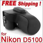 stilvoll Design Leder Tasche Set f. Nikon D5100 Schwarz items in 