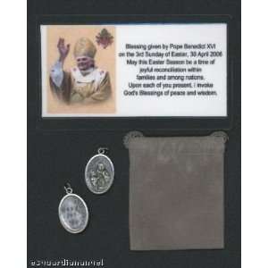  Saint Anne Medal Pope Benedict XVI Blessed With Holy Card 