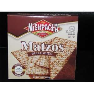 MISHPACHA Whole Wheat Matzo, 10 Ounce Box. Kosher (Not For Passover 