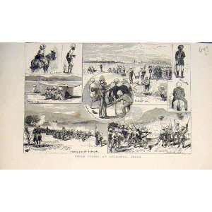   India Peshawur Field Military Army Indian Print 1882