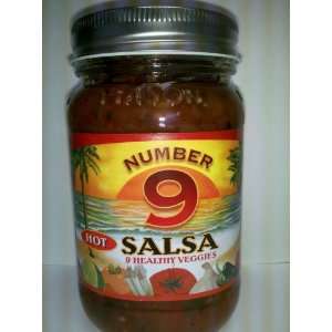 Number 9 Hot Salsa with 9 Healty Veggies Grocery & Gourmet Food