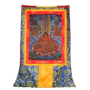  Tibetan Amitabha Silk Brocade Thangka 