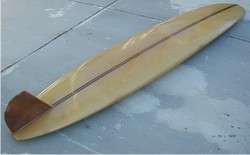 Rare Vintage 1962 63 Wardy Surfboard Reverse Wood Fin T Band Redwood 