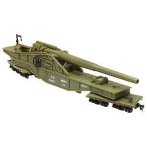  99163 Army Flatcar w/Big Cannon HO Toys & Games