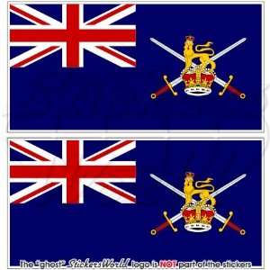 BRITISH ARMY Ensign Flag UK 3 (75mm) Vinyl Bumper Stickers, Decals x2