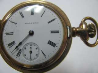 Waltham Antique Ladies Pocket Watch 1950 Hunting Case GP  