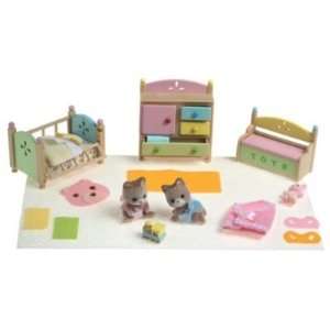  Calico Critters Twins Sleep and Play Bedroom Playset Toys 