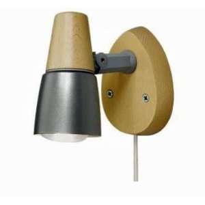  Ikea Beech Wood and Metal Adjustable Wall Lamp Light 
