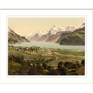 Brunnen and the Alps Lake Lucerne Switzerland, c. 1890s, (M) Library 