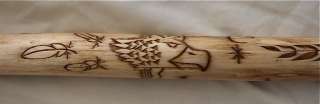 EAGLE walking stick w/face Chip carve Sappier Penobscot  