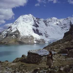  Santa Ana Lake, Raura Range, Peru Giclee Poster Print 