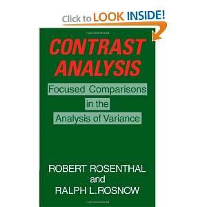  Contrast Analysis Focused Comparisons in the Analysis of Variance 