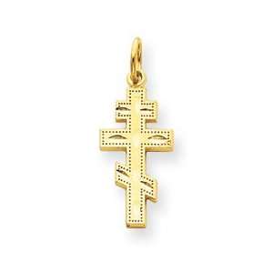  14k Eastern Orthodox Cross Charm Jewelry