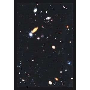 Hubble Deep Field   12x18 Framed Print in Gold Frame 