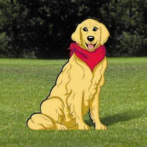  Pattern for Pups On Parade   Golden Retriever Patio, Lawn 