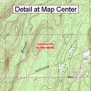 USGS Topographic Quadrangle Map   Damariscotta, Maine (Folded 