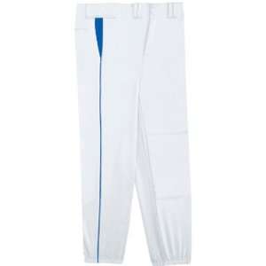   Youth Select Baseball Pants With Piping WHITE/ROYAL AM   WAIST 32 34