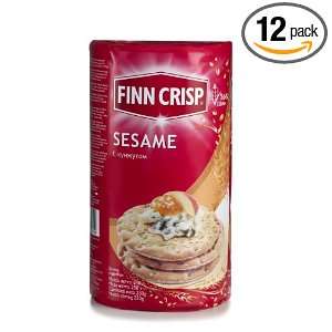 Finn Crisp Sesame Rounds, 8.8 Ounce Packages (Pack of 12)  