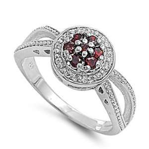  Antique Style Garnet Colored Cz Ring (Size 5   9)   Size 7 Jewelry