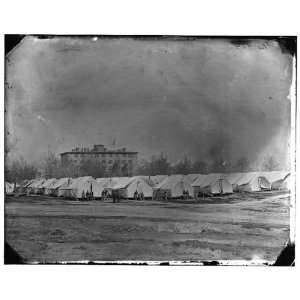  Civil War Reprint Washington, D.C. Hospital tents in rear 