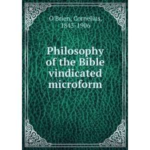  Philosophy of the Bible vindicated microform Cornelius 