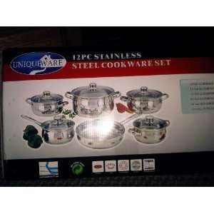  12 PC STAINLESS STEEL COOKWARE SET