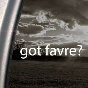  Got Favre? Decal Vikings Brett Packers Car Sticker 