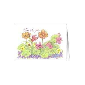  Nasturtium Vignette Thank You Teacher Card Health 