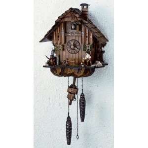  Quartz Cuckoo Clock, Black Forest House, Animated, Model 