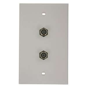  Leviton 40982 W Standard Video Wall Jack, F X F, White 