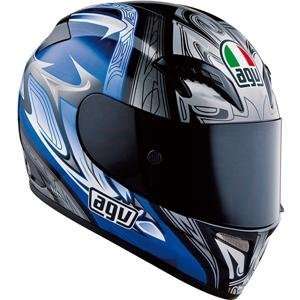  AGV T 2 Shade Helmet   Large/Black/Blue Automotive