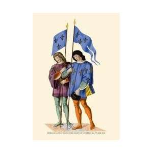  Heralds Announcing Death of Charles 6th 20x30 poster