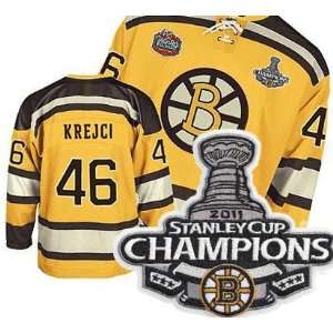  Champions Patch Boston Bruins #46 David Krejci Winter 