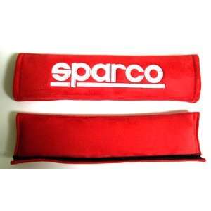  Sparco (2 Inch) Alcantara Memory Foam Red Color Seat Belt 