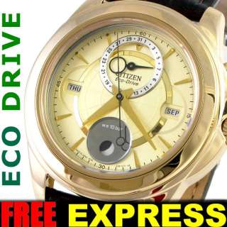 Citizen Men ECO Moon Phase Sapphire Watch +Warranty Xpress BU0003 02PB 