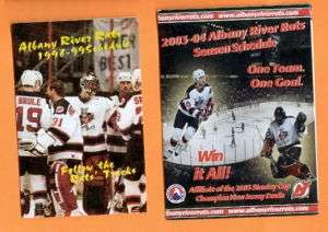 2003 04 Albany River Rats Hockey Schedule AHL  